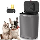 PAWZIDEA Dog Poop Trash Can Outside Wall Mount Odor Control, 2.1 Gallon Small Dog Poop Can Outdoor with Lid No Smell, Hang on Fence, Garbage, Backyard, Dog Waste Can Container, Activated Carbon Filter