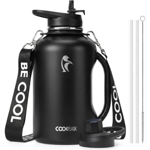 Image of Coolflask 64 oz Water Jug with Handle, Half Gallon Insulated Water Bottle
