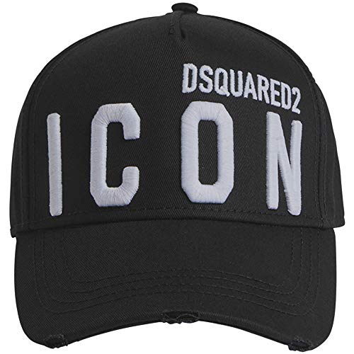 Dimensioni: 1 pezzo DSquared Cappello Nero Icon in Cotone Nero (One Size)