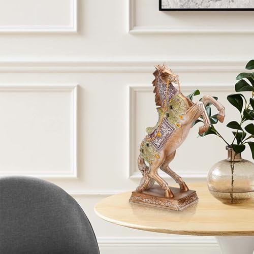 Estatua de Caballo Saltando de Resina Colorida 13'' miniatura 7