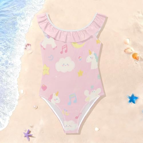 Bañador de unicornio para niña SyXIOP: traje de baño infantil de secado rápido para piscina de 3 a 6 años 2