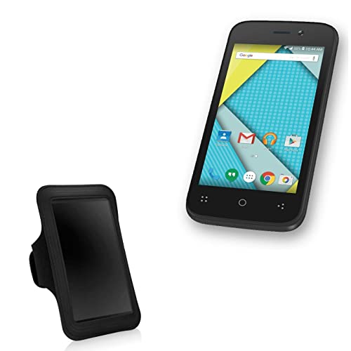 BoxWave Case Compatible with Plum Axe Plus 2 - Sports Armband, Adjustable Armband for Workout and Running for Plum Axe Plus 2 - Jet Black