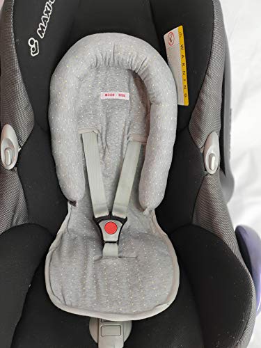 MOON-BEBE Reductor Universal MaxiCosi, Silla de Coche y de Paseo (GREY)