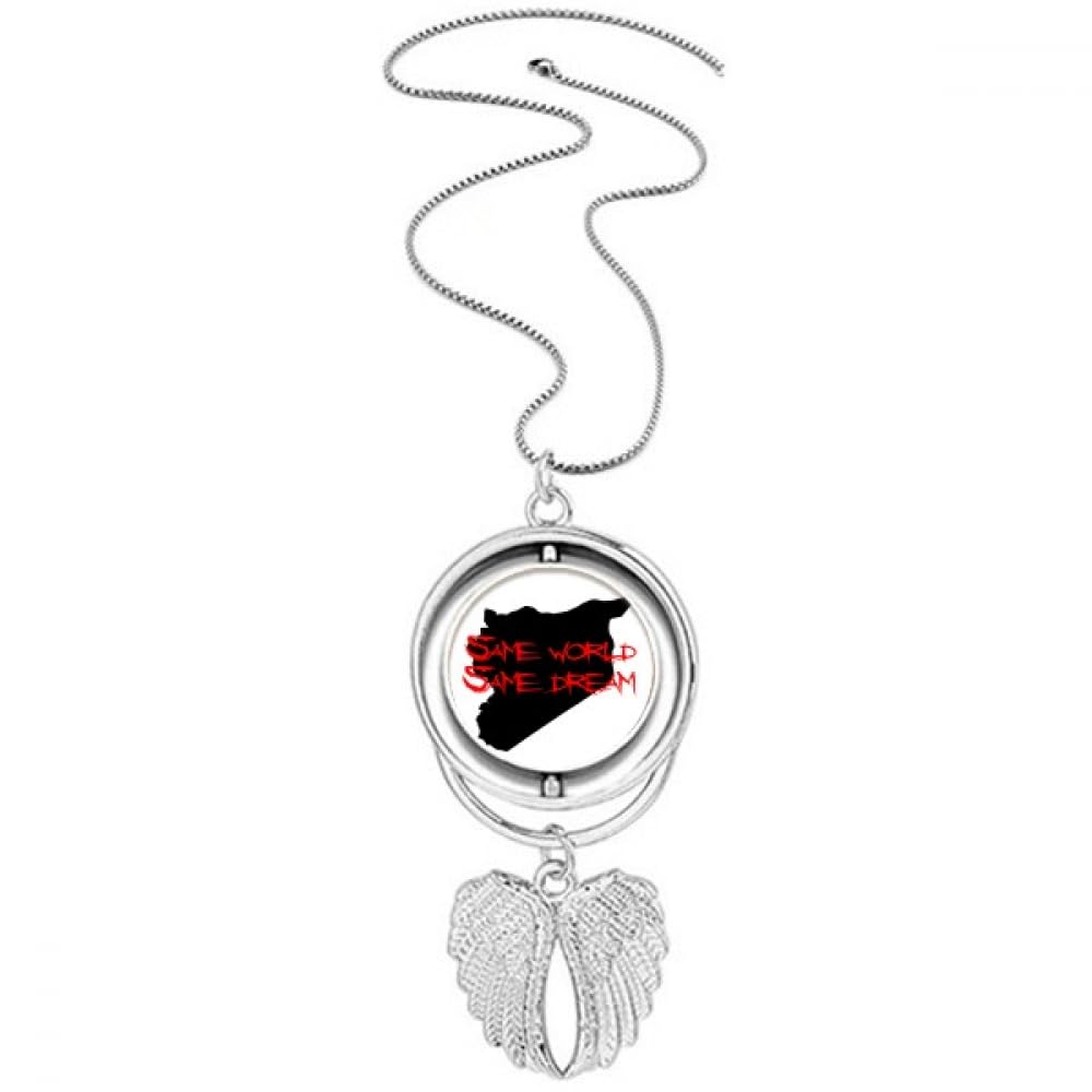 Collier ailes d'ange avec pendentif Same World Same Dream, le cadeau idéal et symbolique - 4
