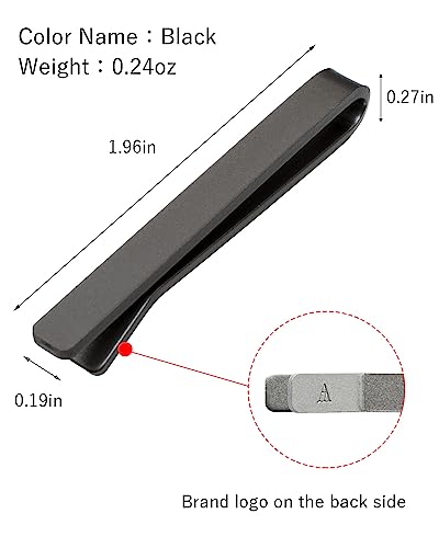 [TAVARAT]Tie Clip Tie Clips for Men Matte Finish No Fingerprint Tie Bar Tie Pin Tps-023R4