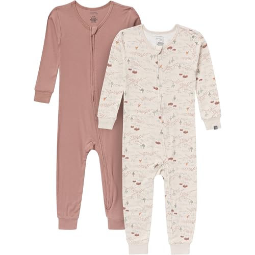 MODERNMOMENTS by Gerber Unisex Baby 2-Pack Footless Tight Fitting Pajamas, Gray and Brown, 6-9 Months by Modern Moments by Gerber - Used condition - Image 6