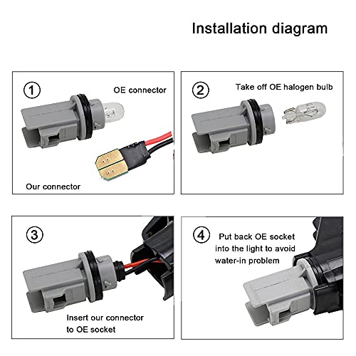 Jinfili Smoked Lens Led Side Marker Light Amber Front & Red Rear Turn Signal Lamp Kits Compatible With Oem Mini Cooper Gen2 R55 R56 R57 R58 R59 R60 R61 #TOP6