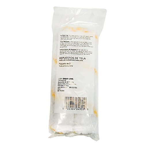 Shur-Line 2006770 6-Inch Cloth Mini Roller Cover Refills, 2-Pack #TOP2