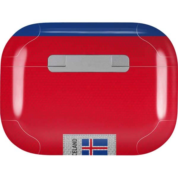 Skinit Decal Audio Skin Compatible with Apple AirPods Pro (2rd Gen, 2022) - Skinit Originally Designed Iceland Soccer Flag Design