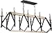 Craftmade 55570-FBSB The Reserve Outdoor Chandelier, 10-Light 600 Total Watts, Flat Black/Painted Nickel