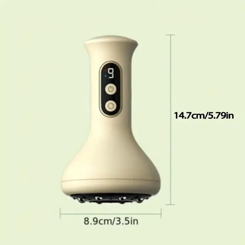 Carga USB: masajeador inteligente de 9 velocidades ajustable, taza eléctrica y masajeador Gua Sha para uso doméstico, batería de 1200 mAh, herramienta de ventosa al vacío de todo el cuerpo