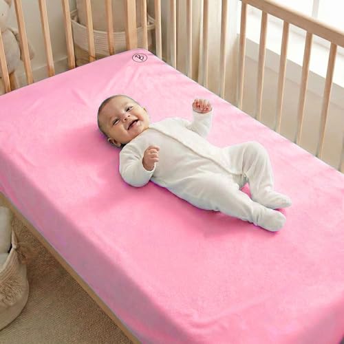 Image of Btag Baby Waterproof, Super Soft Fast Drying Mattress Protector | Extra Absorbent, Anti-Itching Sheet for New Born,Toddler (Size 100x140 cm, Pack of 1, Salmon Rose)