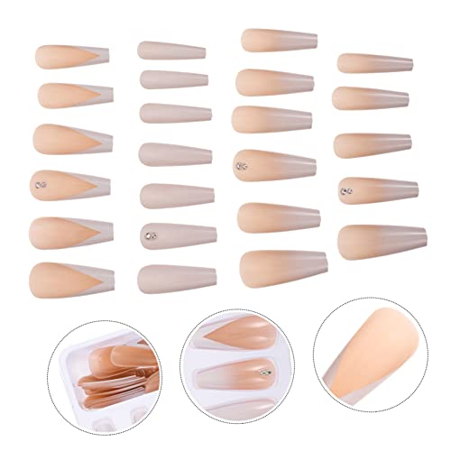 FOMIYES 72 Peças Unhas Postiças Graduadas Pontas De Unhas Decoração Prensa Em Unhas Caixão Remendos