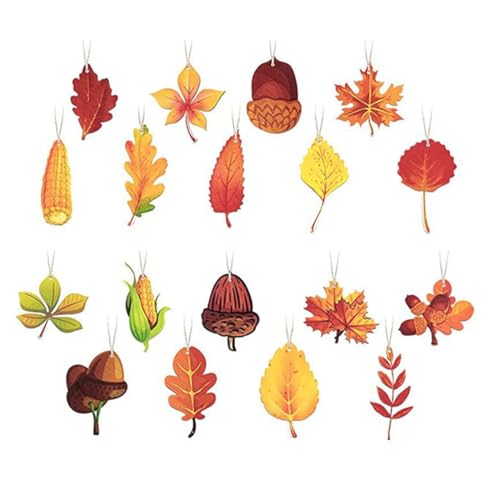 CPJJ 18 Pezzi Ornamento in Foglia, addobbi autunnali, decorazioni autunno, foglie finte per decorazioni, Foglie Autunnali Finte per Decorazioni per Ringraziamento Autunno