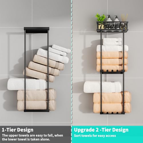 Hapirm TOWEL RACKS FOR BATHROOM Towel Rack Bathroom Storage - 3 Tier Over The Door Towel Rack thumb #6