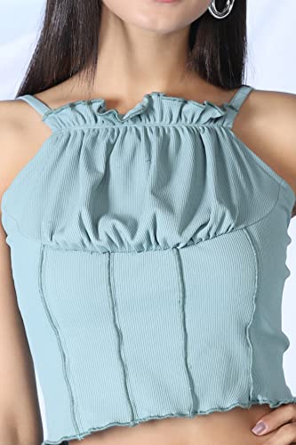Image of GRECIILOOKS Women's Fashion Tops - Crop Tops, Loose Fit Oversized Shirts & Stylish Korean Tank Tops for Summer Wear