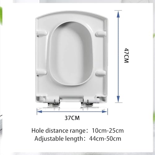 Abattant WC carré antibactérien robuste dimensions standards 37 x 47 cm - 3