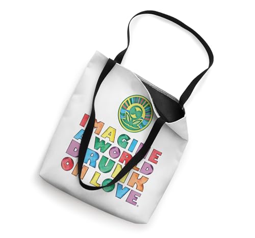 Bolso tote con logo 'Imagine a world drunk on love with color' miniatura 2