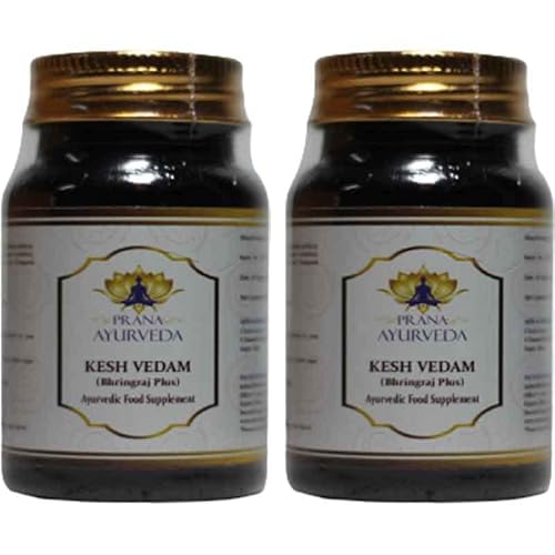 BHRINGRAJ Plus (Kesh Vedam) Comprimés - Supplément ayurvédique pour soutenir l'épaisseur, la couleur et la brillance naturelles des cheveux (2 paquets de 90 comprimés chacun) Cover