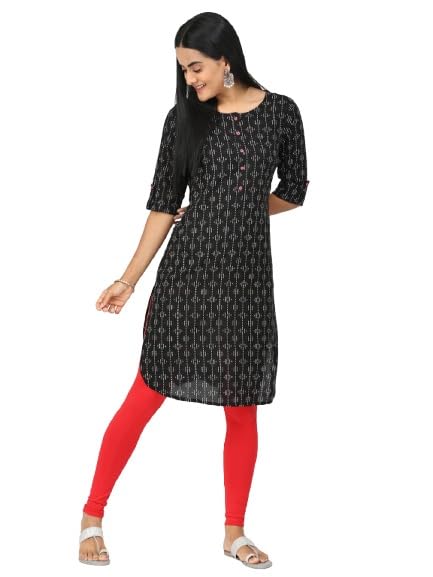 Image of Robinbosky Premium Stretchable Cotton Ankle Legging for Women | Suitable for Formal wear & Casual wear | High-End Elastic Makes The Leggings Squat Proof and Durable for Travel, Yoga, & Workout.