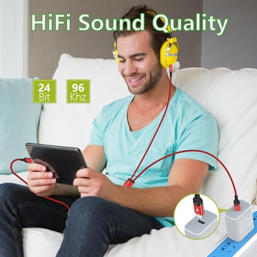 Cable auxiliar USB C 2 en 1 soluciona batería baja al usar audio jack 7