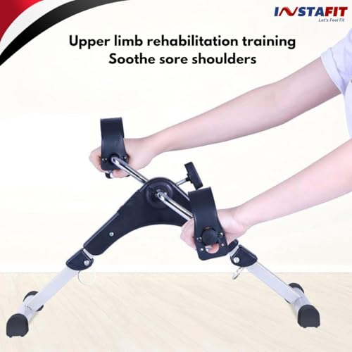 Image of Mini Pedal Exerciser Cycle for Home & Office, Under Desk Arm & Leg Exercise Bike, LCD Display with Time, Count & Calories, Adjustable Resistance