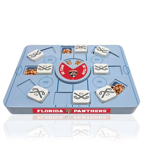 Pets First NHL Florida Panthers Large Puzzle Toy, New Size, Interactive Dog Treat & Slow Feeding Toy