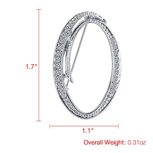 Image of Letter Brooch A-Z 26 Personalized Design Initial Letters Pins Clear Crystal Rhinestone Brooch pin