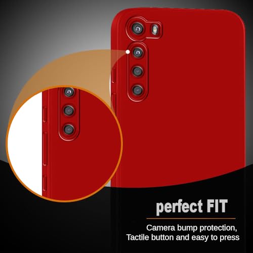 Image of Back Cover for Motorola One Fusion Plus 4G | Full Camera Protection | Premium Liquid Silicon Case | Flexible Bumper Case for Motorola One Fusion Plus 4G (Red)