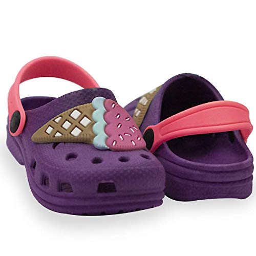 Kit com 3 Pares de Babuche - Sorvete Roxo, Unicórnio Rosa e Peixe Rosa - 23/24