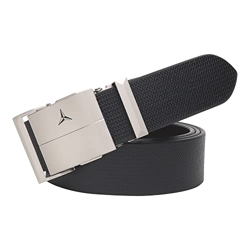 Image of Men's Formal Genuine Leather Auto-lock Adjustable Belt (JAFA-37-BL)