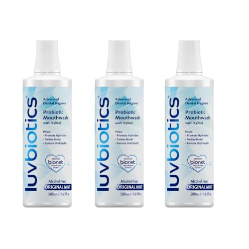 Luv Biotics Mouthwash Oral Probiotics, Xylitol & Aloe Vera