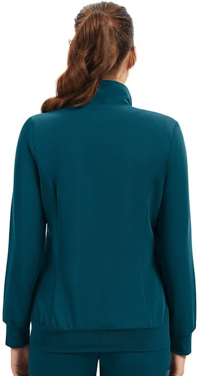 Kitmaz Scrub Jackets for Women, Classic Fit, 3 Pockets, Caribbean, L