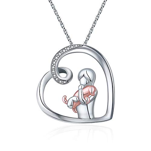 Cadena Con Colgante De Plata Ley 925 Modelo Corazón Medio Ci