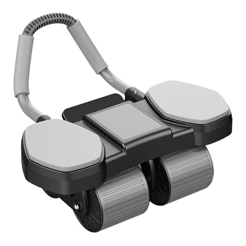 Rueda Abdominal | Entrenador Silencioso para Hogar,Rodillo Abdominal Automático De 4 Ruedas Con Soporte Teléfono Para Hogar Oficina Gimnasio