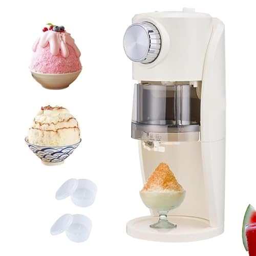 Tritaghiaccio elettrico professionale e macchina per granite - Motore potente da 45 W, triturazione rapida del ghiaccio con spessore regolabile, ideale per bar, ristoranti, cocktail bar e ne