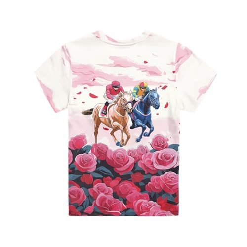 Image of WELLFLYHOM Kids Tshirts Girls Boys Short Sleeve Crewneck Tees Shirts Casual Sport Pullover Tops Size 3-16 Years