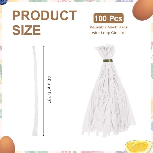 Bolsas de malla reutilizables de 40 cm para conservar frutas y evitar el plástico 2