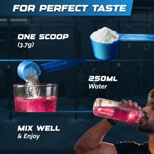 Image of Wellcore Pure Micronised Creatine Powder With Glass Bottle (83 Servings, Fruit Fusion) For Enhanced Muscle Strength With Rapid Absorption | Creatine Monohydrate | Wellcore Creatine Flavoured - 307g