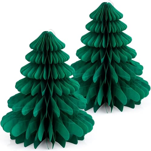 2 Stück Weihnachtsbaum Deko Papier Set, Papier Tischweihnachtsbaum,...