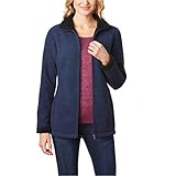 32 Degrees Ladies Sherpa Lined Fleece Jacket, Deep Blue Space Dye, Medium