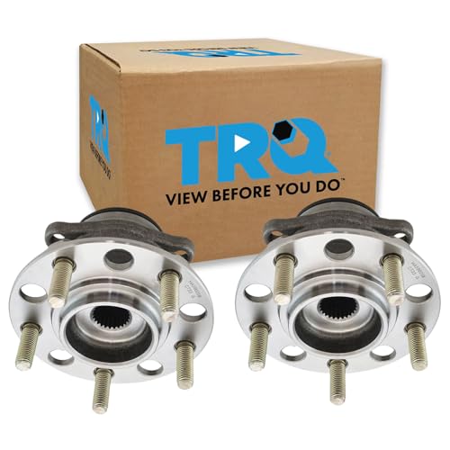 Image of TRQ Rear Left and Right Wheel Bearing and Hub Assembly Set 2 Piece Compatible with 2007-2013 Mitsubishi Outlander 5 Passenger Seating AWD 2012-2015 Lancer SE 2016-2017 Lancer AWD