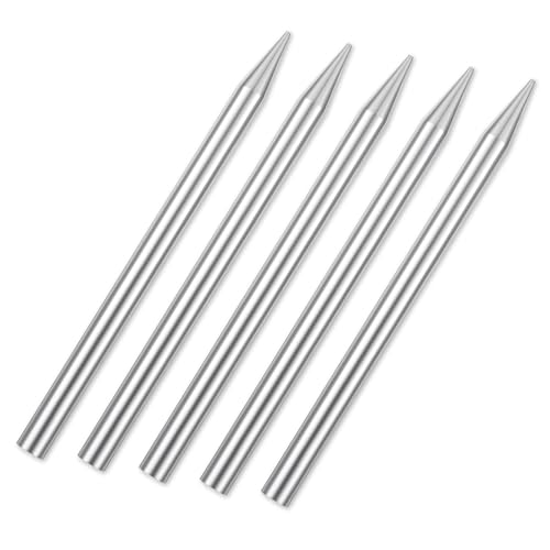5 PCS 3 Inches Paracord Needle Stainless Steel Paracord Lacing Needle Tools for Leather Lacing Weaving Outdoor Smoothing Tool, Bracelet Weaving, Stiching, Silver