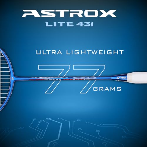 Image of Yonex Graphite Strung Badminton Racquet Astrox Lite 43i (G4, 77 Grams, 30 lbs Tension, Navy Blue)
