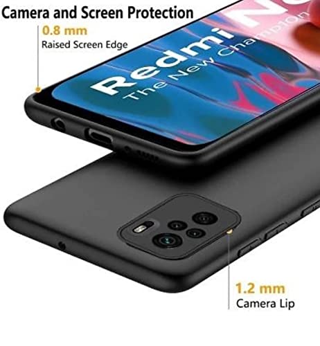 Image of Mobile Back Cover Case for Redmi Note 10 (Silicone Case|CameraProtection|Black SC1510)