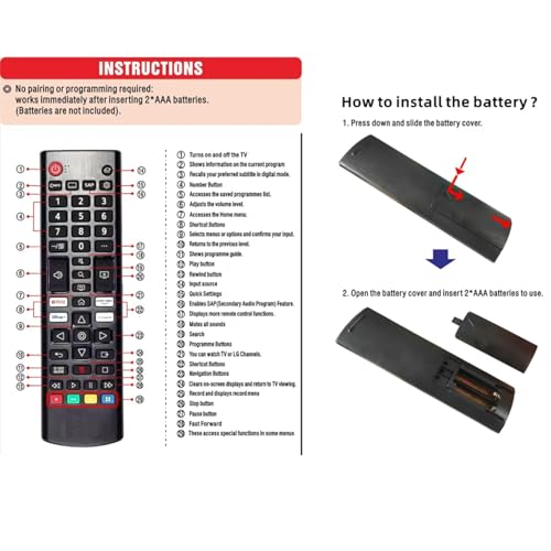 (Pack of 2) Universal Remote Control for All LG Smart TVs. Replacement for All LG TV Remotes.1-Year Warranty. - Image 6