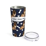 Custom German Shepherd 20oz Travel Mug - Personalized Stainless Steel Insulated Tumbler Cup for Dog...