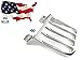 Chrome 53862-00 Harley Davidson Luggage Rack Rear Carrier Sportster 2006-2017 Dyna Softail Fatboy Fat Heritage Classic Street Bob Boy Springer Low Glide Super Wide Rider Detachable Backrest Sissy Bar