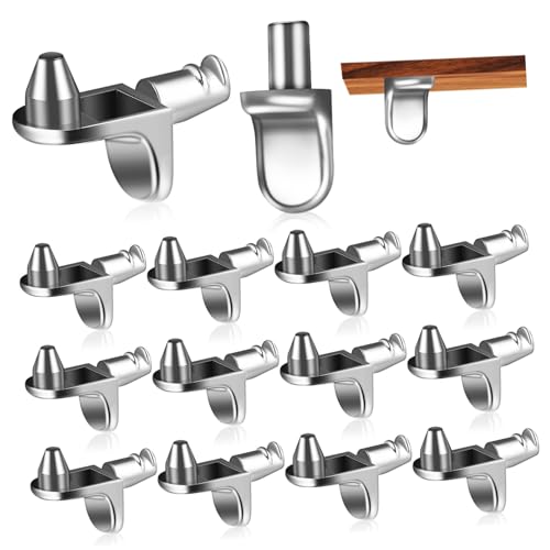 NIYANGLE 40 piezas Soportes para Estantes Fijadores Resistentes de Aleación de Zinc para Estanterías Armarios y Muebles Fáciles de Instalar para Reforzar y Conectar Valdas Cocina y