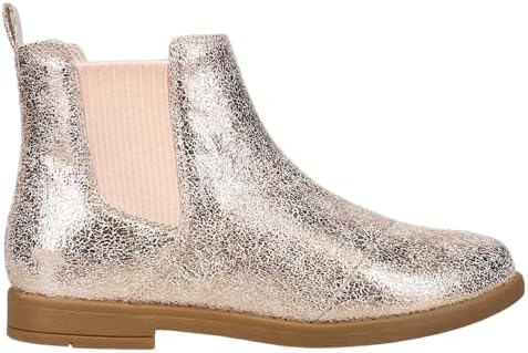 TOMS Girls Charlie Fashion Boot, Gold Crackle Foil, 2 Big Kid | Image 2